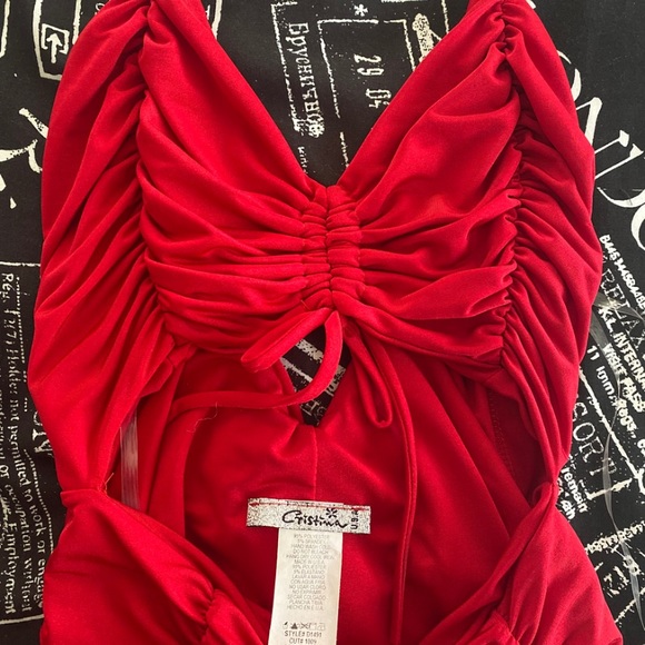 Red party dress - Picture 3 of 5